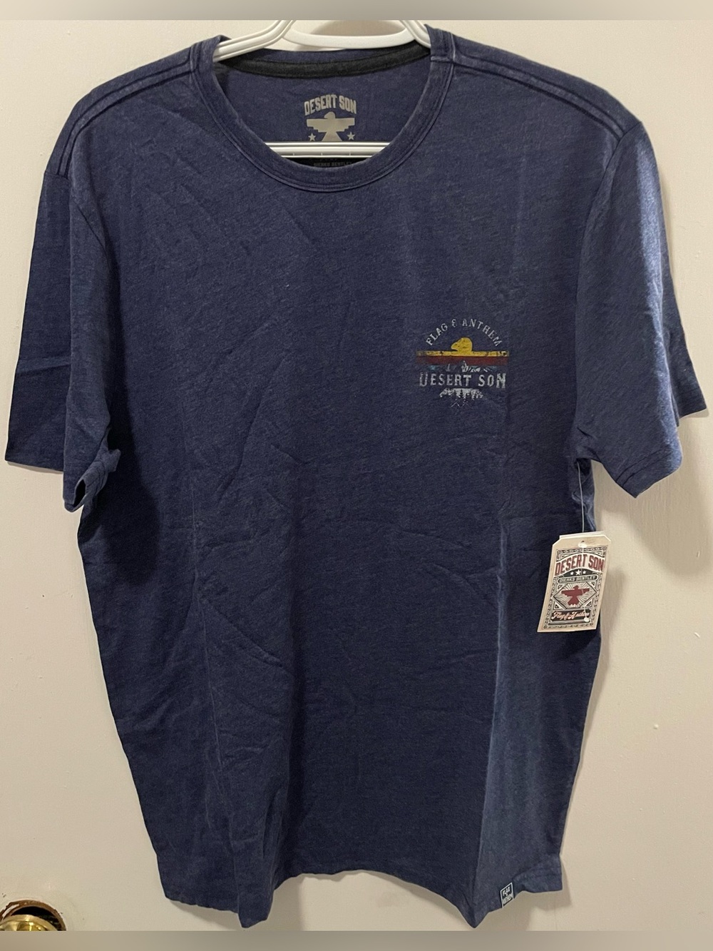 Flag & Anthem Desert Son Men’s Navy Graphic T-Shirt Short Sleeves Size Medium M